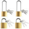 4 STK Vorhängeschloss Langer Bügel, 32mm/38mm Vorhängeschloss Gleichschließend, Sicherheitsschloss, Vorhängeschlösser mit Schlüssel für Gepäck Spinde Koffer Schränke Schließfächer Schloss