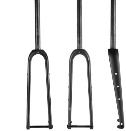 XNZJHPP Suspension Forks Carbon Gravel Fork 1-1/8 Straight Tube Disc Brake Forks 700C 650B Lightweight Bike Fork Mtb Forks (Matt Black)