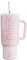 Meoky 1182ml/40oz Thermobecher mit Strohhalm und Griff, Doppelwandiger Edelstahl Vakuum Kaffeebecher to Go, 100% auslaufsicher, für Kalte und Heißer Getränke (Rosa Leopard)