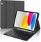 Keyboard Case for iPad A16 11th Generation 2025/10th Generation 2022, UK Layout Detachable Bluetooth Keyboard with Slim Cover and Pencil Holder for iPad 10th/11th Generation 10.9/11 inch, Black