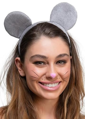 Struts Grey Mouse Ears on Headband
