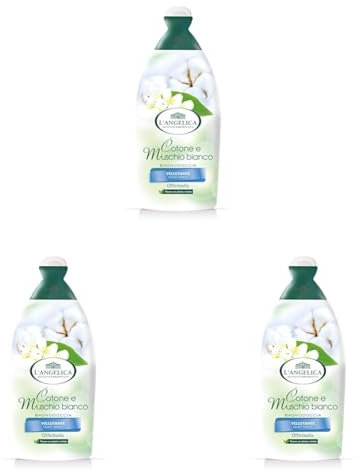 L'Angelica Officinalis Bagnoschiuma con Estratto di Cotone e Muschio Bianco, Bagnodoccia Nutriente e Idratante, Docciaschiuma Senza Parabeni o Siliconi, 1 confezione da 1500 ml
