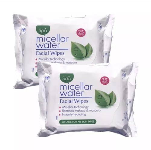 Spa Micellar Facial Wipes 2 pack (50 Wipes)