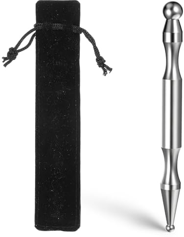 Ymapinc Trigger Point Massage Tool Pressure Point Acupuncture Pen, Fascia Tool for Face Massage Body Muscle Relaxation (Stainless Steel Silver)