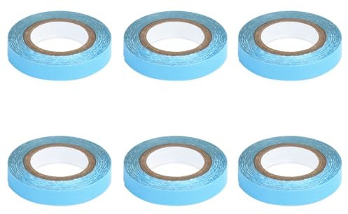 6 Rouleau Imperméable Bande Adhesive Extension, 0.8cm*3Yards Ruban Adhésif pour Extensions de Cheveux, Forte Adhérence Perruque Ruban Adhésif pour Filles Garçons