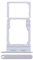 Remplacement compatible avec Samsung Galaxy A16 5G SM-A166B A166 Try Tray Plateau pour carte SIM 1 + fente SIM 2 ou luge pour lecteur mémoire micro SD (argent)
