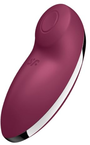 Satisfyer Tap & Climax 2 | 11 cm | Auflegevibrator mit Klopffunktion | Zwei unabhängig voneinander steuerbare Motoren | Wiederaufladbar| Wasserdicht (IPX7) | Hautfreundliches Silikon (beere)
