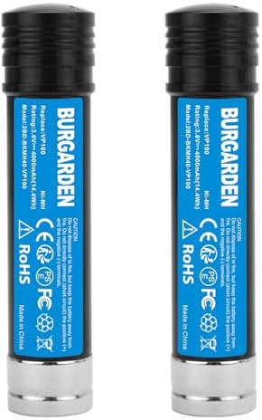 BURGARDEN 2 Pack 3.6V 4000mAh Ni-MH Battery for Black & Decker Versapak VP100 VP130 VP100C VP105 VP105C VP110 VP110C VP143 VP600 VP660 VP7221C