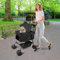 Poussette 3 en 1 pour chien jusqu'à 25kg, pliable, portable, panier volumineux pour chiens et chats de petite/moyenne taille, double roues à 360°,50 * 65 * 99cm - Noir