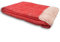 GLAESER Wohndecke - fair de Luxe Wolle pur | Wolldecke aus 100% Wolle | Couchdecke/Sofadecke | Wohlfühlende und Anschmiegsame Kuscheldecke | (Bianco V True Red)