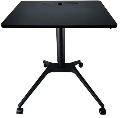 WOTZOV Tragbarer Rednerpultständer für den Boden, höhenverstellbar, stabiles Standdesign, Vortragspult für Lehrer und Redner, Kanzeln mit 4 Rädern und kippbarer Schreibtisc,Schwarz