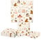 Kotkiddy 20 Stück Wald Tier Party Servietten, 33 * 33cm, Weizenfarben, 3-lagig, Papier, Tier-Papierservietten, Papierhandtuch, Serviette