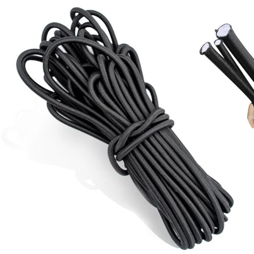 Cuerda Elástica 4mm 10m Cuerda de Goma, 10m x 4mm Cuerda Expansora, Elástico Cuerda de Lona, Correa elástica elástica para Carga y Seguridad de Objetos, para Remolques/Toldos