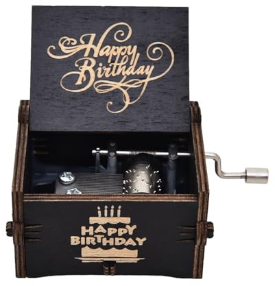 Wooden Music Box - Handbetriebene Musikbox, Klassisches Design | Handgeschnitzte Details, Alles Gute Zum Geburtstag Geschenk Für Kollegen Klassenkameraden Freundeliebhaber, Kreative Andenken-Musikinst