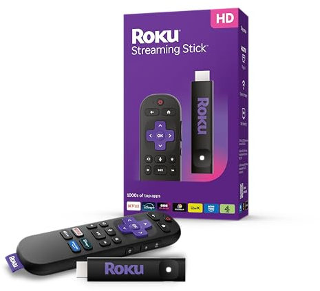 Roku® Streaming Stick™ 2025 – HD Roku Streaming Device for TV with Voice Remote – Free and Live TV