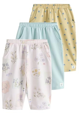 NEXT Mädchen Hose im Barrel-Schnitt, 3er-Pack 62-122