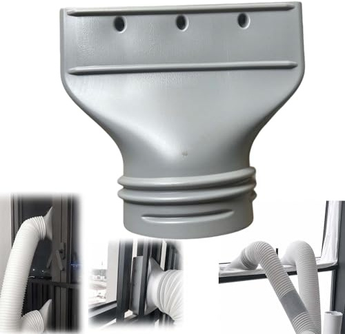 Klimaanlage Abluftschlauch Adapter Flach,FüR 13cm/15cm Durchmesser Abluftschlauch Adapter Flach,Flexibel LüFtungsschlauch Flex FüR Fenster,Klimaanlage, Abzug, Trockner (1 Schnittstelle)