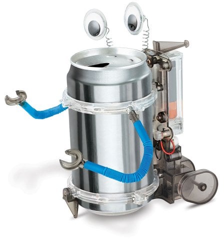 4M Toysmith, KidzRobotix Tin Can Robot, DIY Science Kits STEM Powered Kids, For Boys & Girls Ages 8+