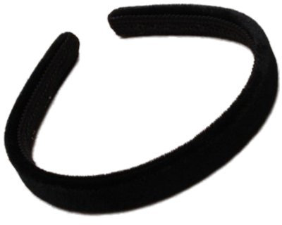 Black Velvet Feel Alice Hair Band Headband 1.5cm (0.6) Wide by Pritties Accessories
