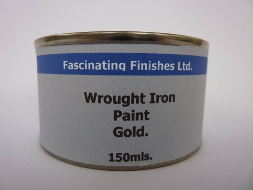 1 x 150ml Gold Paint. Rusty Wrought Iron. Steel. Timber