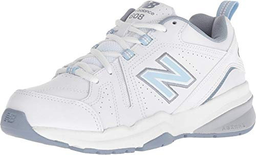 New Balance Damen 608v5 Casual Comfort Crosstrainer, White Light Blue, 38 EU