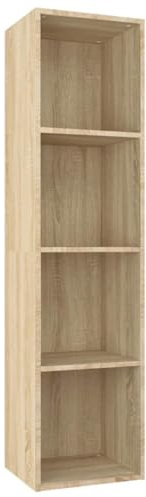 vidaXL Book Cabinet/TV Cabinet Sonoma Oak 36x30x143 cm Engineered Wood