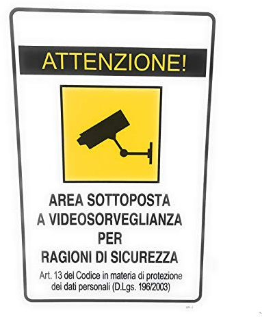 Tempo Di Saldi 8050705800445 Panneau de signalisation Blanc/jaune/noir