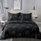 NTBAY 3 Pieces 100% Brushed Microfiber Super King Duvet Cover Set, Soft Black Printed Reversible Design Zippered Comforter Cover with Ties and 2 Oxford Pillowcases (Super King, Constellation)