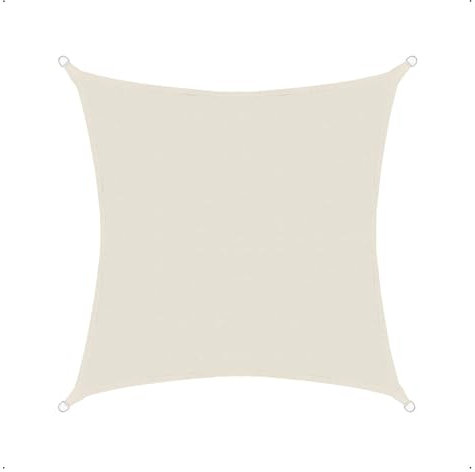 anndora Sonnensegel luftdurchlässig 3 x 3 m - Farbe Creme - quadratisch - Material HDPE