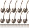 Beilala 10 Pack Double Coat Hooks for Wall Door with Screws Antique Robe Hook for Clothes, Hat, Scarf, Bag, Towel, Key, Cup, Cap (Copper)