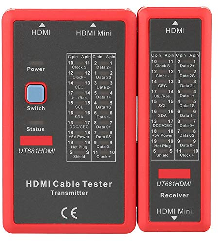 Heaveant 3-in-1 Kabeltester HDMI Tester Netzwerktester Portable Hochauflösendes Kabeltester Checker mit LED-Anzeige für Patchkabel und Leitungstests