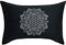 EXPRESS-STICKEREI Yoga Kissen Blume des Lebens Mandala Kissen mit Füllung 40x60cm | Buddhismus Dekoration Energie & Harmonie Sofakissen Wohnzimmer Dekokissen Bohemian Accessoire Zierkissen | schwarz