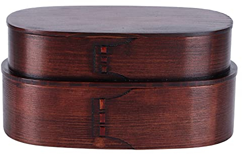 Boîte à Lunch Portable Japonais Boîte en Bois Conteneur Alimentaire Cuisine Salle à Manger Accessoire Anti-fuites Déjeuner Conteneur(2#)