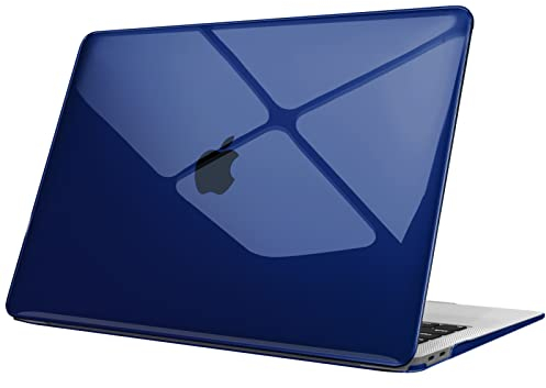 FINTIE Coque Compatible avec MacBook Air 13 M1 (A2337) / MacBook Air 13 2020 2019 2018 (A1932 / A2179) - Etui Rigide Housse de Protection en Plastique Mince Dur, Bleu Cristallin