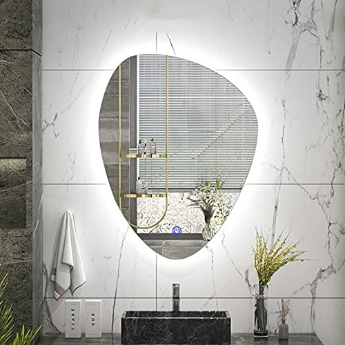 LLYLA LED-Badezimmerspiegel, hinterleuchteter Spiegel Wandmontierter Kosmetikspiegel mit Lichtern Anti-Beschlag-dimmbarer Smart-Spiegel Badezimmer-Schminkspiegel