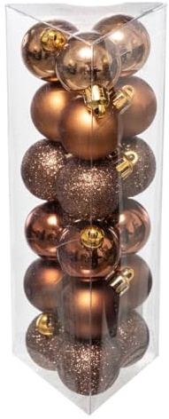 Feeric Lights & Christmas - Weihnachtskugel 30 mm x 18 Bronze