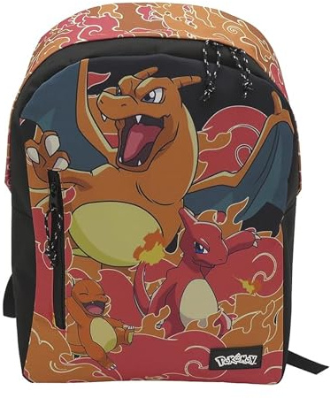 CYPBRANDS Unisex Kinder Mochilas Charmander Jugend-Rucksack, anpassbar an Pokémon-Trolley (1er Pack)