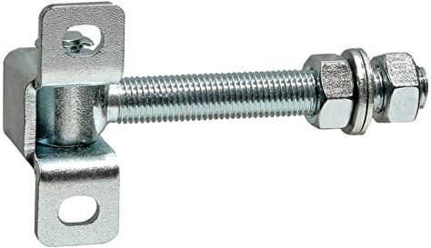 Cerniera per cancello regolabile, cerniera per cancello, cerniere a battente con piastra di fissaggio zincata curvata (2, M12-G)