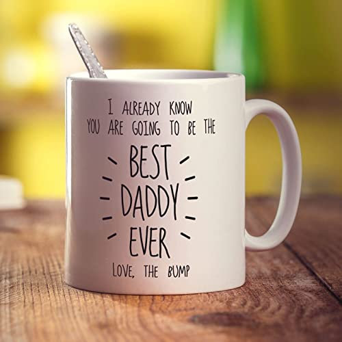 Best Daddy Ever Love The Bump Mug - Gift Dad, Daddy, Father - Present for Birthday, Christmas, Father's Day - 11oz Ceramic Cup