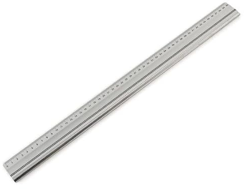 SPRINTIS Schneidelineal 50 cm, robustes Metall-Lineal mit Stahlkante und Anti-Rutsch-Gummieinlage, präzises Schneidewerkzeug für exakte Arbeiten