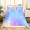 Regenbogen Bettwäsche 155 x 220 MäDchen Galaxis Sterne Sternennacht BettwäSche Set Für Kinder Teens Jugend Lila Blau Ombré Pastell Bettbezug Sparkle Glitter Bettbezug Bunt Tie Dye Schlafzimmer Dekor