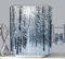 EHOMERY Duschvorhang Rollo Badewanne Duschrollo Ersatzteile Schnee-Szenen-Wald Polyester Grau Rostfreie Ösen Und 12 Hakenringe, 140X180Cm