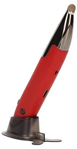 Topiky Souris Stylo Optique de Poche sans Fil, Souris Stylo Optique sans Fil USB Rechargeable 2,4 G, Mini Souris Ergonomiques Réglables DPI pour Ordinateur Portable de Bureau (Rouge)