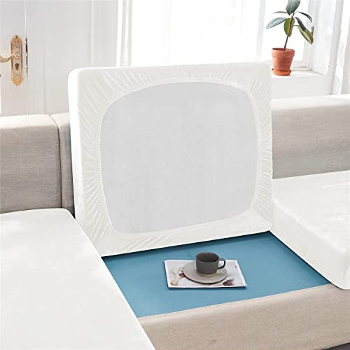 Sofa Sitzkissenbezug L Form Stretch 4/3/2/1 Sitzer Samt Baumwolle Sofabezug Grün/Braun/Schwarz/Rot/Groß Elastische Couch Kissenbezüge Husse Überzug Bezug Für Sofa Sitzkissen (Color : #41, Size : 1 s