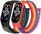 Tiptops Nylon Armbänder - Kompatibel für Xiaomi Mi Band 7 6 5 (NFC) 4 3 & Amazfit Band 5, Atmungsaktiv, Bequem, Geflochten, Verstellbar, Sport, Solo Loop Ersatz Armband