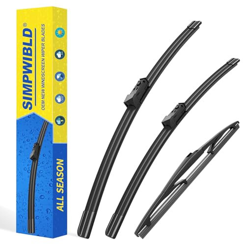 Scheibenwischer vorne + Heckwischerblätter 3 Scheibenwischer für Mazda CX-9 2017-2022 Mazda CX-5 Modelle 2017-2022 OEM Qualität Original Style (24 Zoll + 18 Zoll + 14 Zoll 3 Stück)