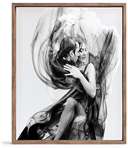 Bilderrahmen Leerrahmen für Leinwand Bilder auf Keilrahmen | Format 37,5x98 cm in Apfel Holz Optik