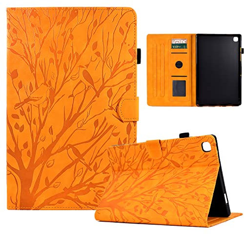 Bxithnr® Hülle für Lenovo Tab M10 FHD Plus 10.3 Zoll TB-X606 PU Leder mit Standfunktion und Stifthalter Flip Cover Case Tablet Schutzhülle, Nicht für Lenovo Tab M10 Plus 3rd Gen 10.6 Zoll - Gelb