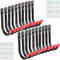 PiPaFox Garage Storage Hooks, 20 Pcs Heavy Duty J Hooks, 9cm Wall Mount Steel Utility Hanger for Ladder, Bike, Garden Hose, Rope, Sports Equipment