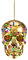 Christmas Ornamenten Windspiel Metall Auto Rückansicht für Weihnachten Handwerk Anhänger DIY Totenkopf Sammlung Dekoration & Aufhänger (A, One Size) Mini Weihnachtskugeln